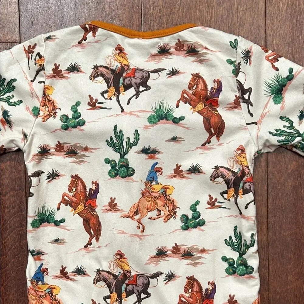 Baby’s Western Adventure Jumpsuit PJs, Size 3-6 Months